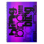Bling; Levendig Violet Blauw en Magenta Notitieboek (Voorkant)