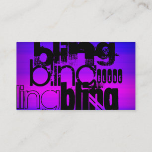Bling; Levendig Violet Blauw en Magenta Visitekaartje