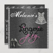 Bling Lingerie-uitnodiging Kaart (Voorkant / Achterkant)