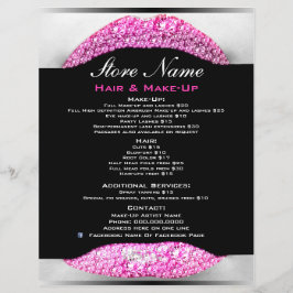 Bling make-up Artist Beauty Salon-lijst van dienst Flyer