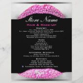 Bling make-up Artist Beauty Salon-lijst van dienst Flyer (Voorkant)