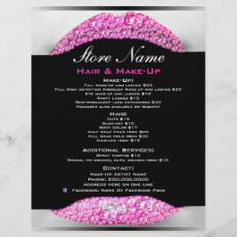 Bling make-up Artist Beauty Salon-lijst van dienst Flyer