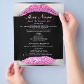 Bling make-up Artist Beauty Salon-lijst van dienst Flyer (Hand)