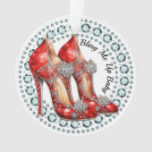 Bling me op hoge hakken ornament (voorkant)
