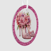 Bling me op hoge hakken ornament (voorkant)