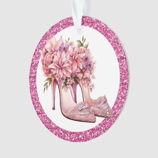 Bling me op hoge hakken ornament (voorkant)