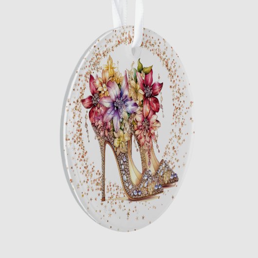 Bling me op hoge hakken ornament (voorkant)
