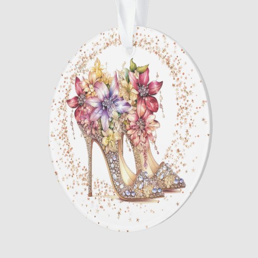 Bling me op hoge hakken ornament (voorkant)