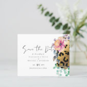 Bling Meisjesachtige Glam Luipaardprint Roze Goud  (Staand voorkant)