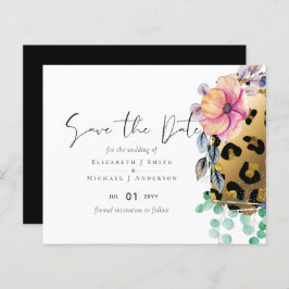 Bling Meisjesachtige Glam Luipaardprint Roze Goud 