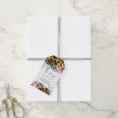 Bling Meisjesachtige Glam Luipaardprint Roze Goud  Cadeaulabel (Met Touw)