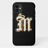 Bling Monogram M iPhone 5 Hoesje (Achterkant)