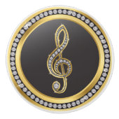 Bling Music Note Cabinet Knobs Keramische Knop (Voorkant)