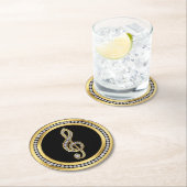 Bling Musical Note Ronde Kartonnen Onderzetter (Insitu)