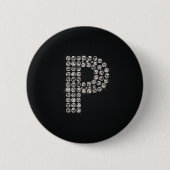bling - P Ronde Button 5,7 Cm (Voorkant)