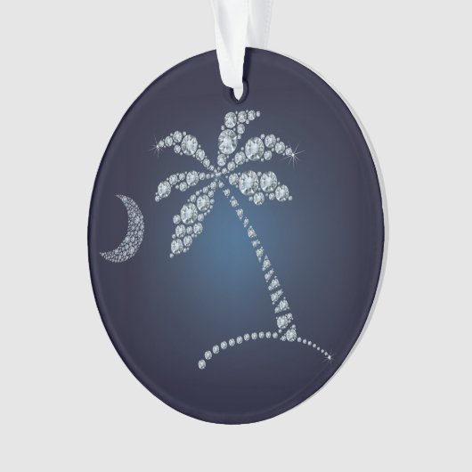 Bling-palmboom en halve maan ornament (voorkant)