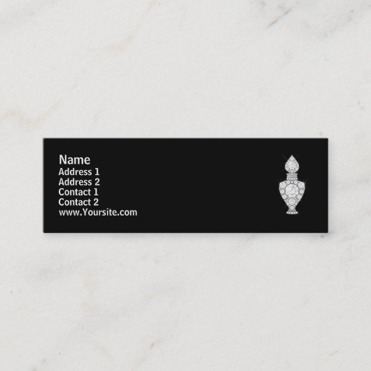 Bling Parfum Fles Mini Visitekaartje (Voorkant)