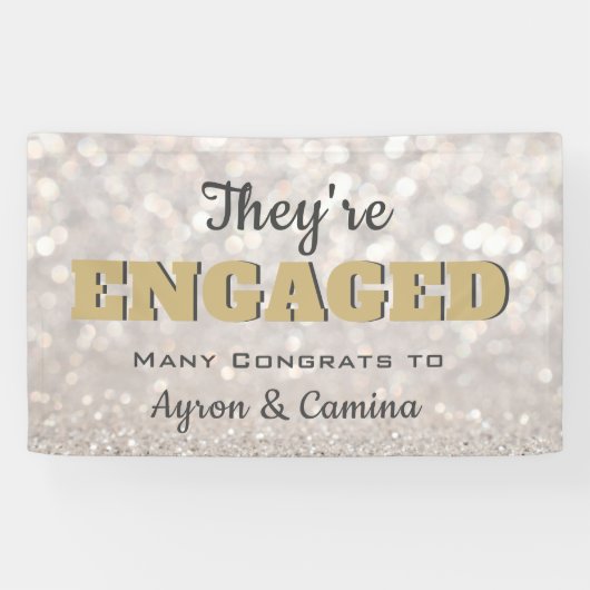 Bling! Perfect Engagement party banner (Horizontaal)