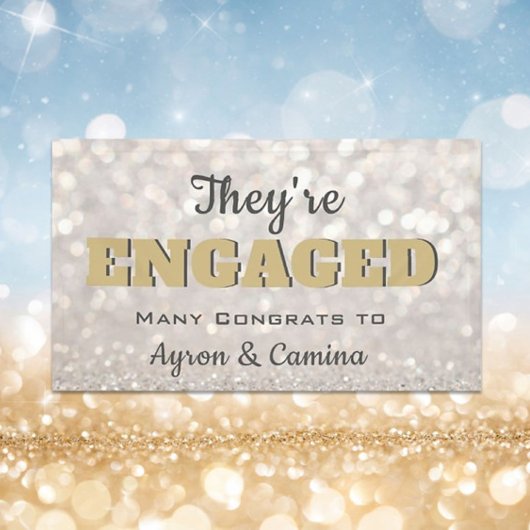 Bling! Perfect Engagement party banner