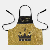 Bling! Queen of Kitchen All-Over Print Apron Schort (Voorkant)