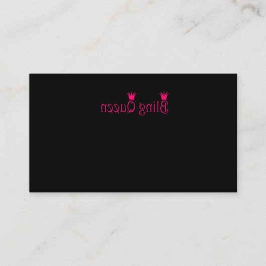 Bling Queen Reverse Pink Paparazzi Live Mirror Visitekaartje (Voorkant)