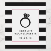 Bling Ring | Bachelorette Party Wijnetiketten Wijn Etiket (Enkel label)