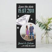Bling Ring Je foto Weddenschap Opslaan Datum -groe Save The Date (Staand voorkant)