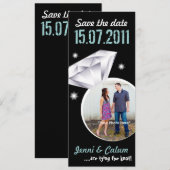 Bling Ring Je foto Weddenschap Opslaan Datum -groe Save The Date (Voorkant / Achterkant)