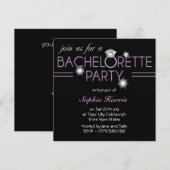 Bling Ring Paarse Bachelorette Kaart (Voorkant / Achterkant)