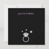 Bling Ring Paarse Bachelorette Kaart (Achterkant)