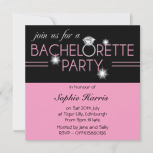 Bling Ring Pink Bachelorette Party 2 Kaart