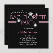 Bling Ring Roze Bachelorette Kaart (Voorkant / Achterkant)