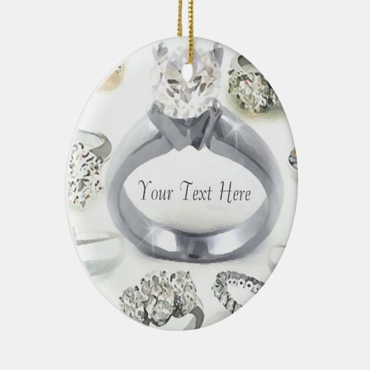 Bling Rings Personalized Ornament (Rechts)