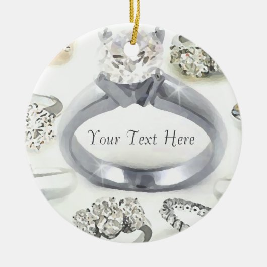 Bling Rings Personalized Ornament (Voorkant)