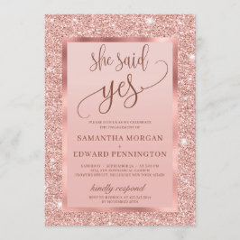 Bling roos Gold verlofpartij zei ja Kaart