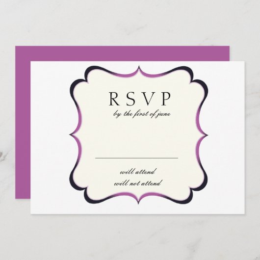 Bling - RSVP-kaarten Kaart (Voorkant / Achterkant)