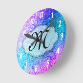 Bling schittert Klok van de Muur van het Monogram (Hoek)