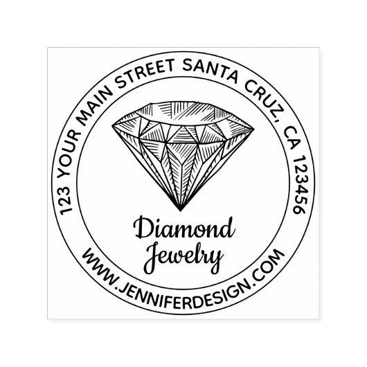 Bling Sieraden Diamant Zelfinktende Stempel (Design)