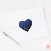 Bling Sparkle Diamond Glitter High Heels Blue Hart Sticker (Envelop)