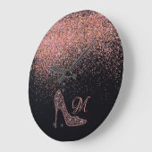 Bling Sparkle Diamond Glitter High Heels Roos Gold Grote Klok (Hoek)