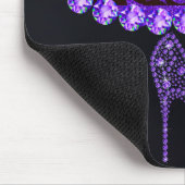 Bling Sparkle Diamond Glitter Leopard Paars Muismat (Hoek)