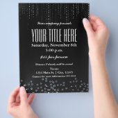 Bling Sparkle Elegant Glamor Event Flyer Poster (Hand)