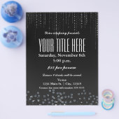 Bling Sparkle Elegant Glamor Event Flyer Poster (Enkel)