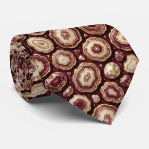 Bling & Sparkle   Luxe Bourgondië Geode Halsdoek Stropdas