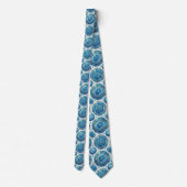 Bling & Sparkle | Luxe Oceaanblauwe Geode Halsband Stropdas (Achterkant)