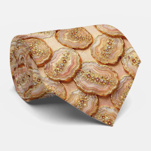 Bling & Sparkle   Luxe Rose Goud Geode Halsband Stropdas