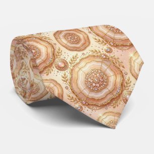 Bling & Sparkle   Luxe Rose Goud Geode Halsdoek Stropdas
