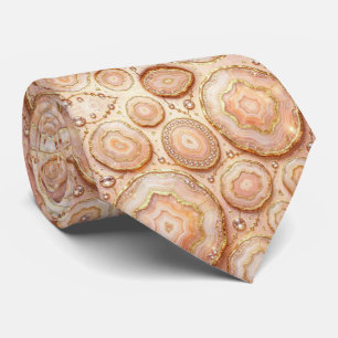 Bling & Sparkle   Luxe Rose Goud Geode Nekdas Stropdas