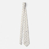 Bling & Sparkle | Luxe Wit Goud Geode Necktie Stropdas (Achterkant)