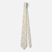 Bling & Sparkle | Luxe Wit Goud Geode Necktie Stropdas (Voorkant)